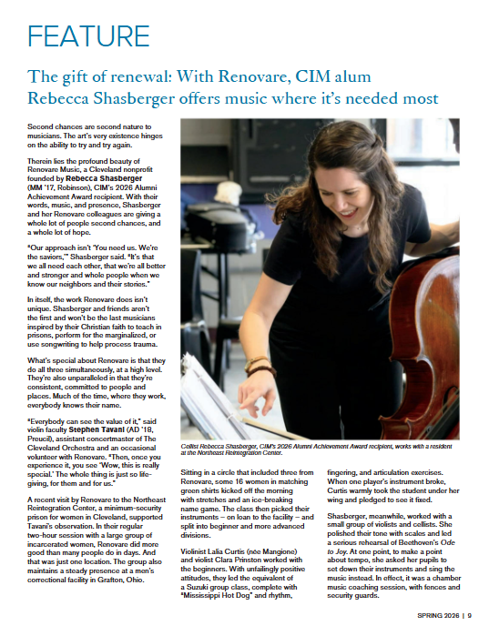 Renovare on Cleveland Institute of Music!