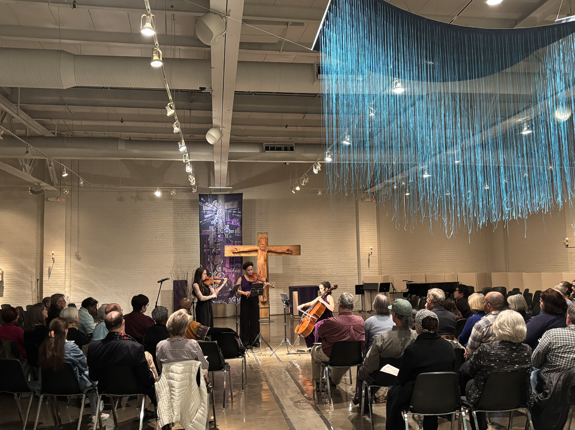 The Renovare trio performs at the Community of St. Peter.