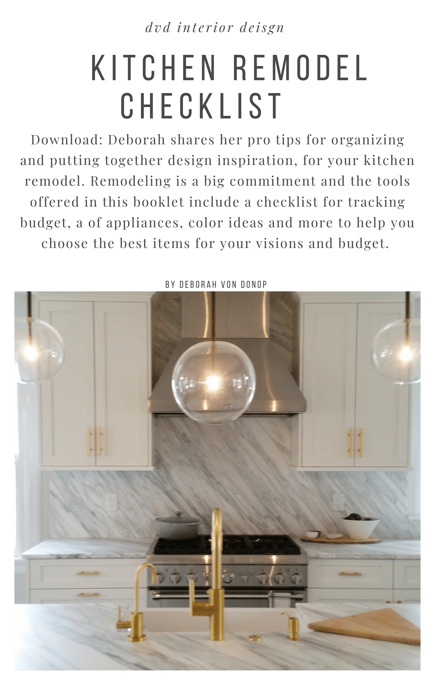 Kitchen Remodeling Checklist — dvd Interior Design Fairfield ...