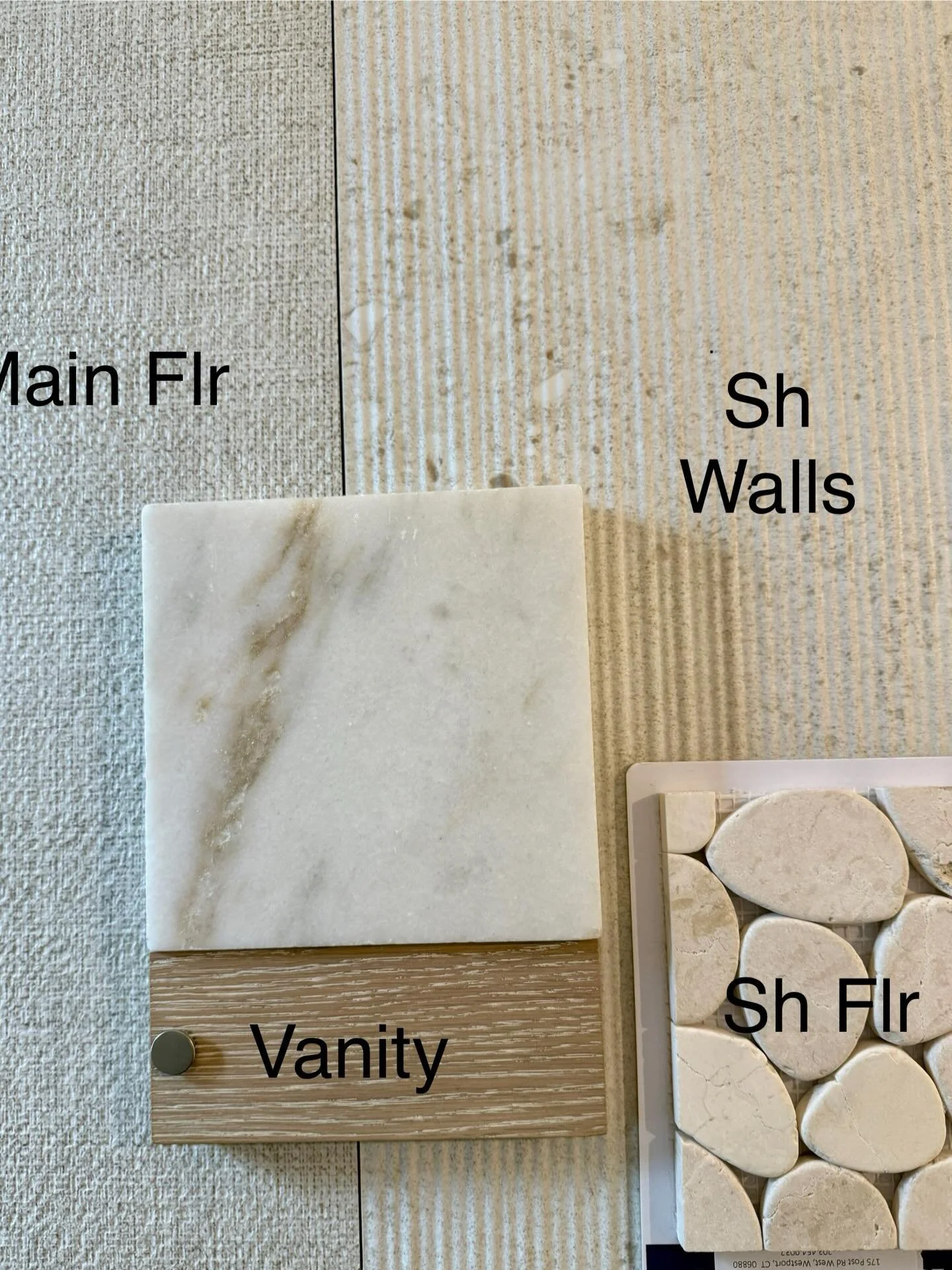 Handsome primary bath  for the bachelor installing this week