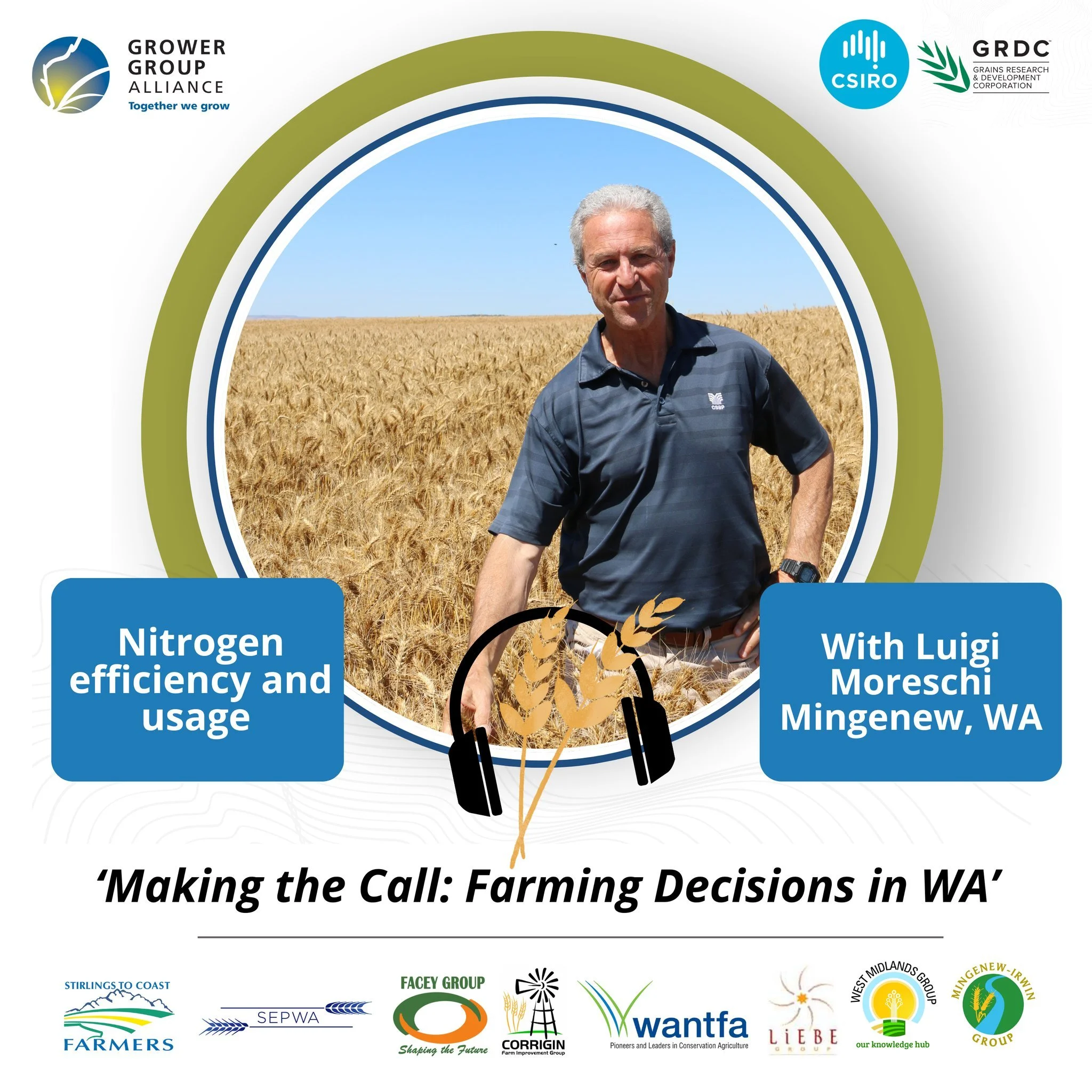 In the final episode of the Making the Call: Farming Decisions in WA - podcast series, we hear from Luigi Moreschi, Mingenew, discussing discuss Nitrogen decisions in Western Australia with MIG's Steph Rose.

Luigi delves into his learnings on Nitrog