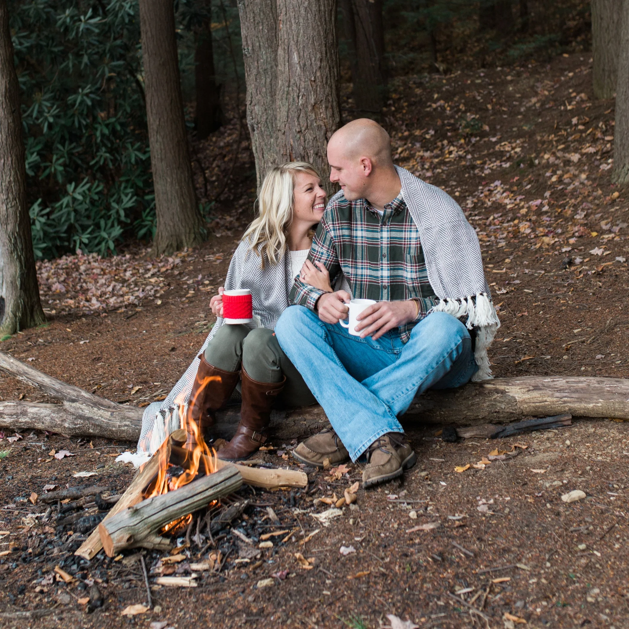 Campfire engagement session: Amanda and Jason {Harrisburg, Pennsylvania wedding photographer}