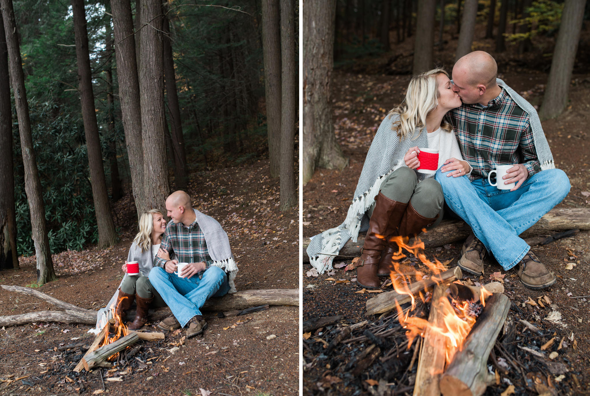 State College Harrisburg PA wedding photographer engagement woods campfire (24).jpg