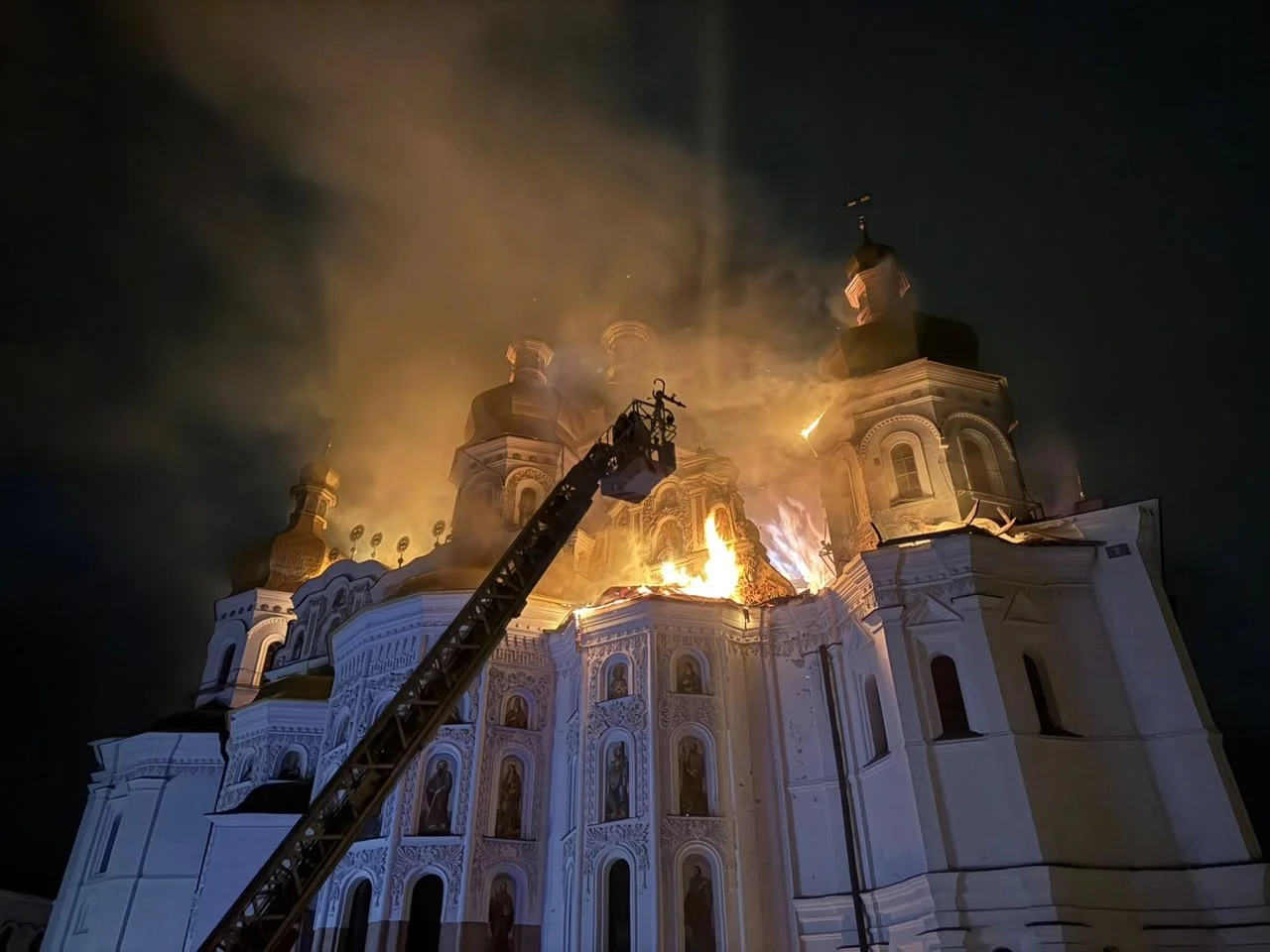 Russian Drone Attack Damages UNESCO World Heritage Site in Kyiv