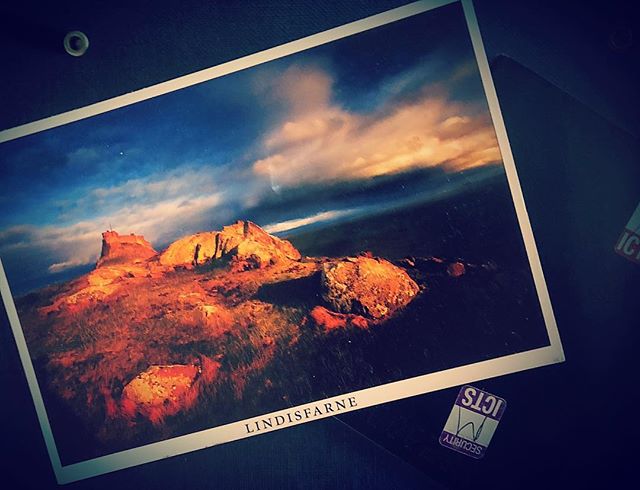 Lovely postcard from my mate Jamie who&rsquo;s on a research trip on the holy isle of Lindisfarne. What a glamorous life, that of an historical writer! #postcard #lindisfarne #uk #uktocanada #writinglife #writersofinstagram #writingcommunity #histori