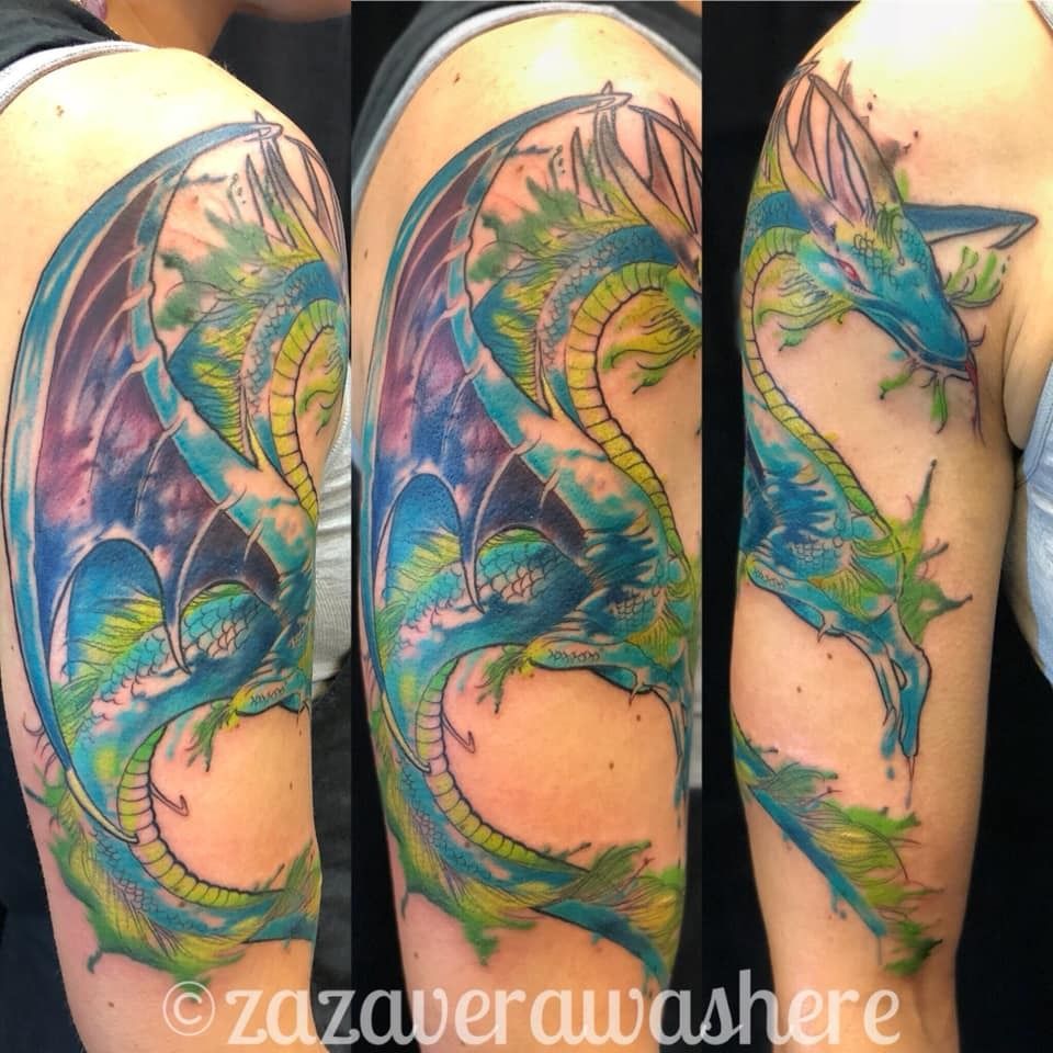 Hummingbird tattoo by Zaza Vera Lugo Audirac @zazafiretattooing at True Love  Tattoo, 421 E Pine St, Seattle, WA. Email info@trueloveart.com…