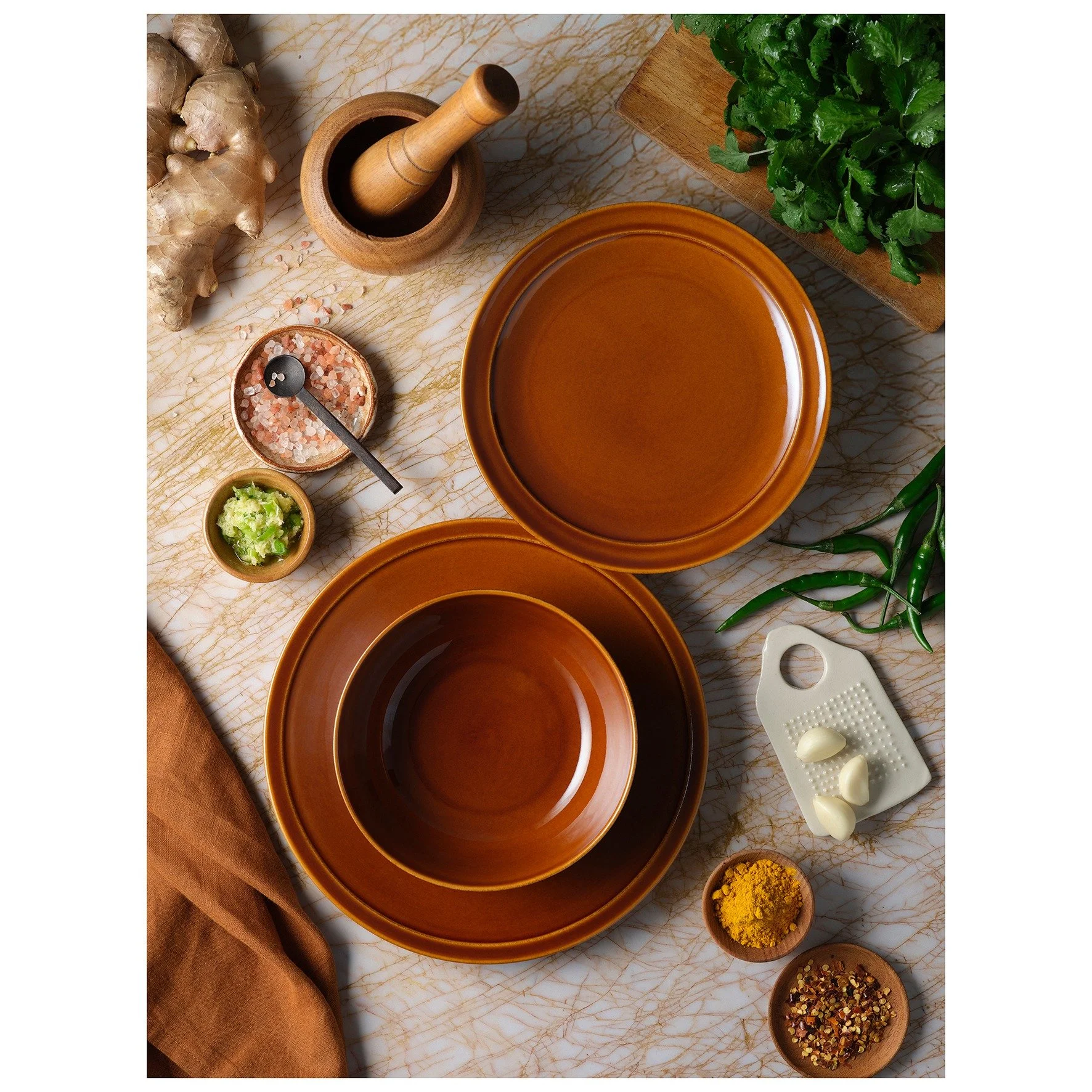✨ I&rsquo;m thrilled to share a glimpse of my latest project for@noritakeaus Australia, a Japanese tableware icon since 1904. Their new hand-dipped porcelain dinnerware in a beautiful burnt caramel colour. 
Created in collaboration with the most tale