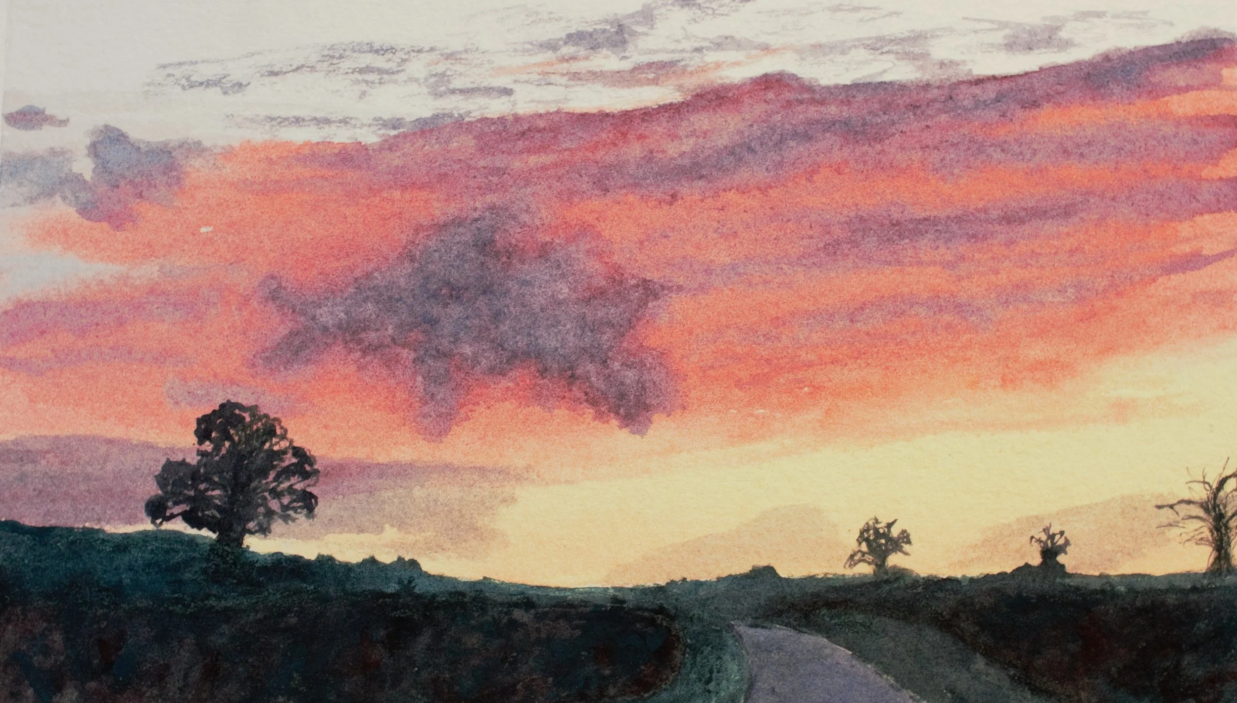 Nighttime stroll in rural France