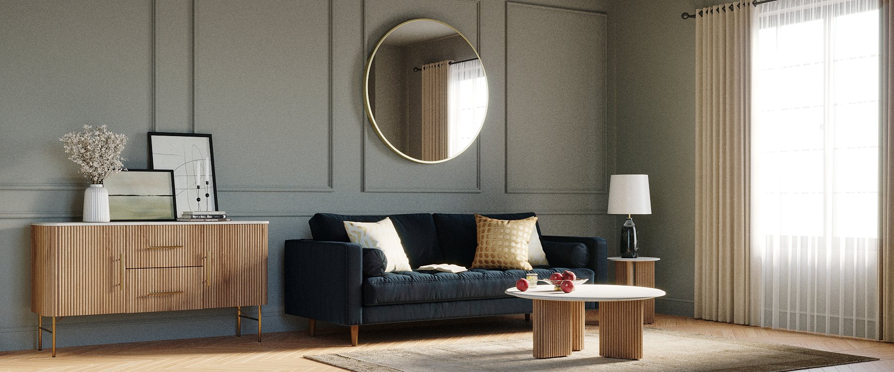 Fluting Side Table — Indesign Furniture