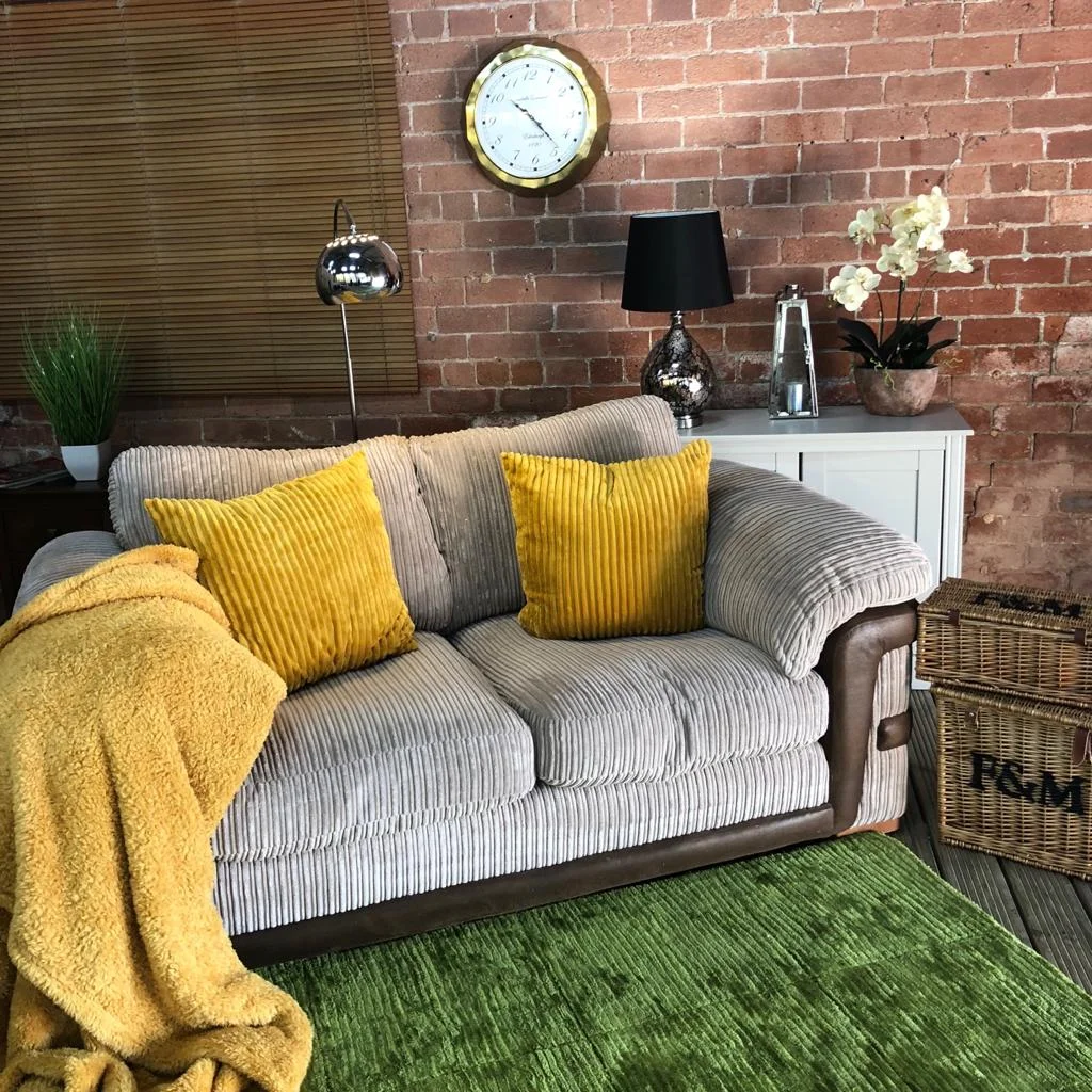 Harvey's Jumbo Beige Chord | Two Seater Sofa