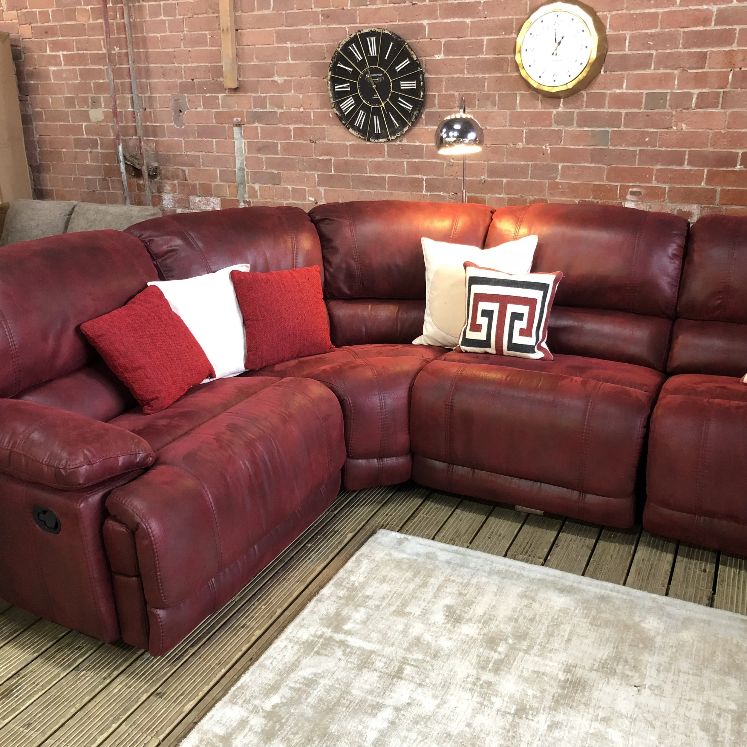 Harveys Red Governor Corner Supa Sofa Leeds