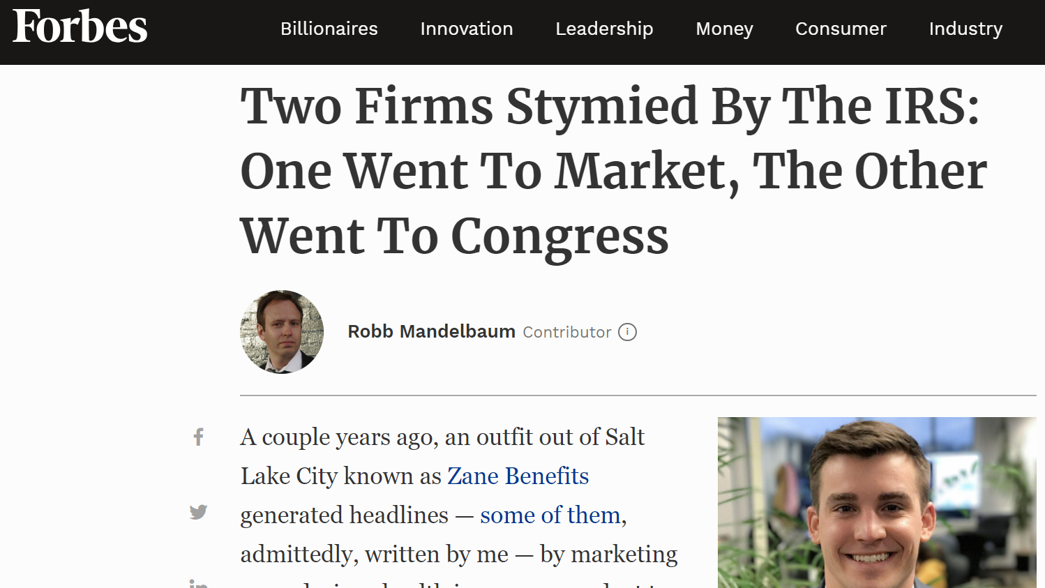 Two Firms Stymied By The IRS: One Went To Market, The Other Went To Congress