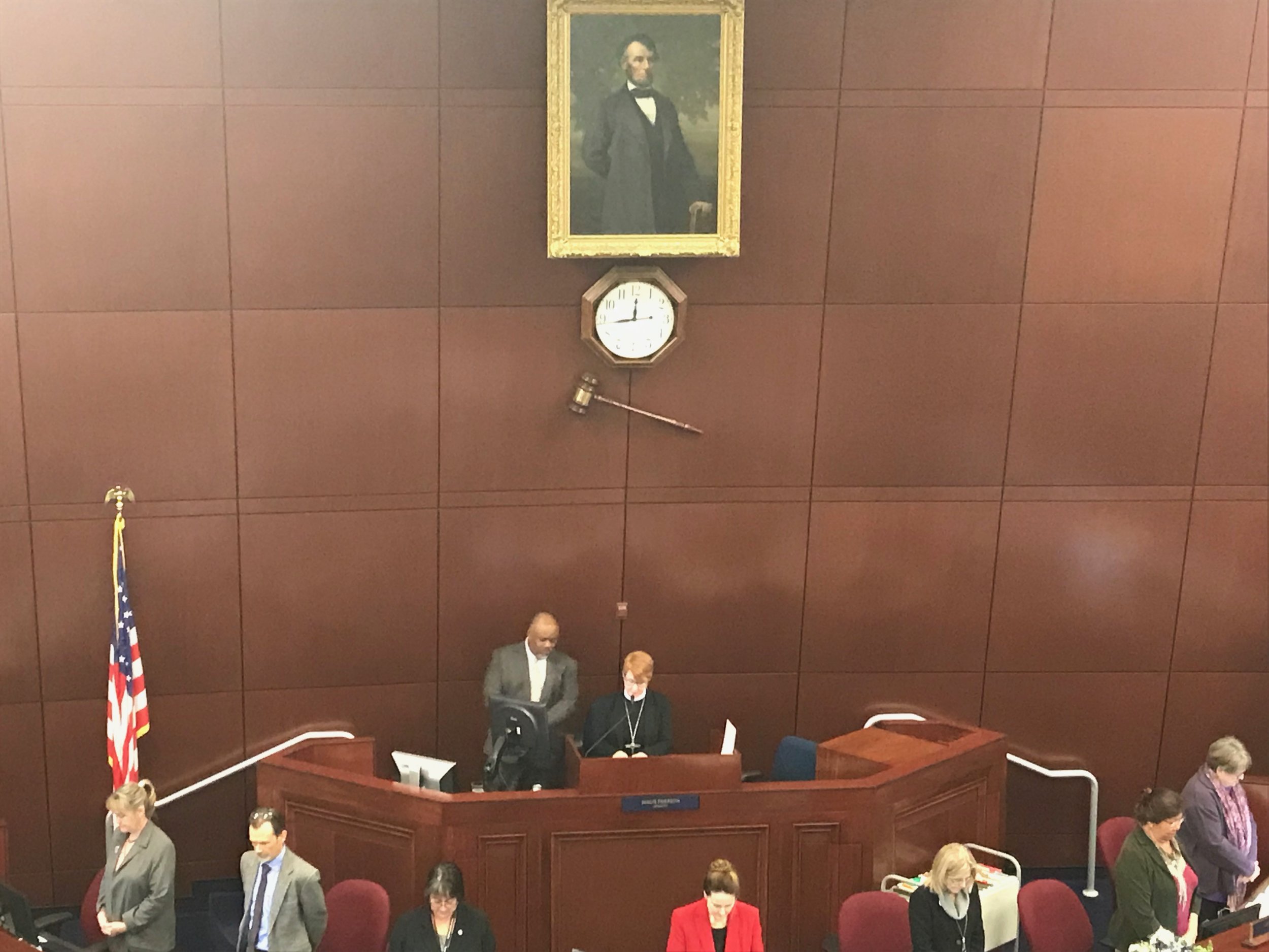 Bishop Hutterer opens the Nevada State Assembly with prayer