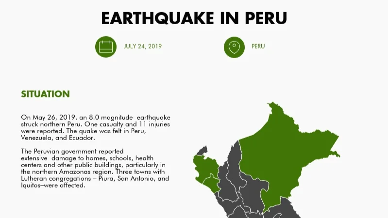 Situation Report: Peru Earthquake