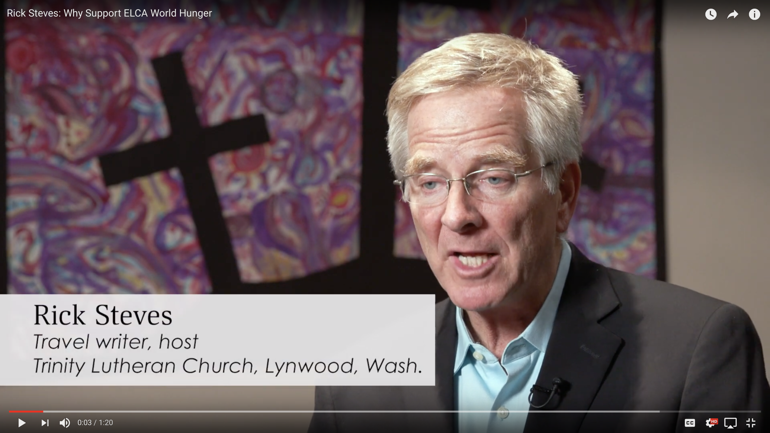 Rick Steves: Why Support ELCA World Hunger