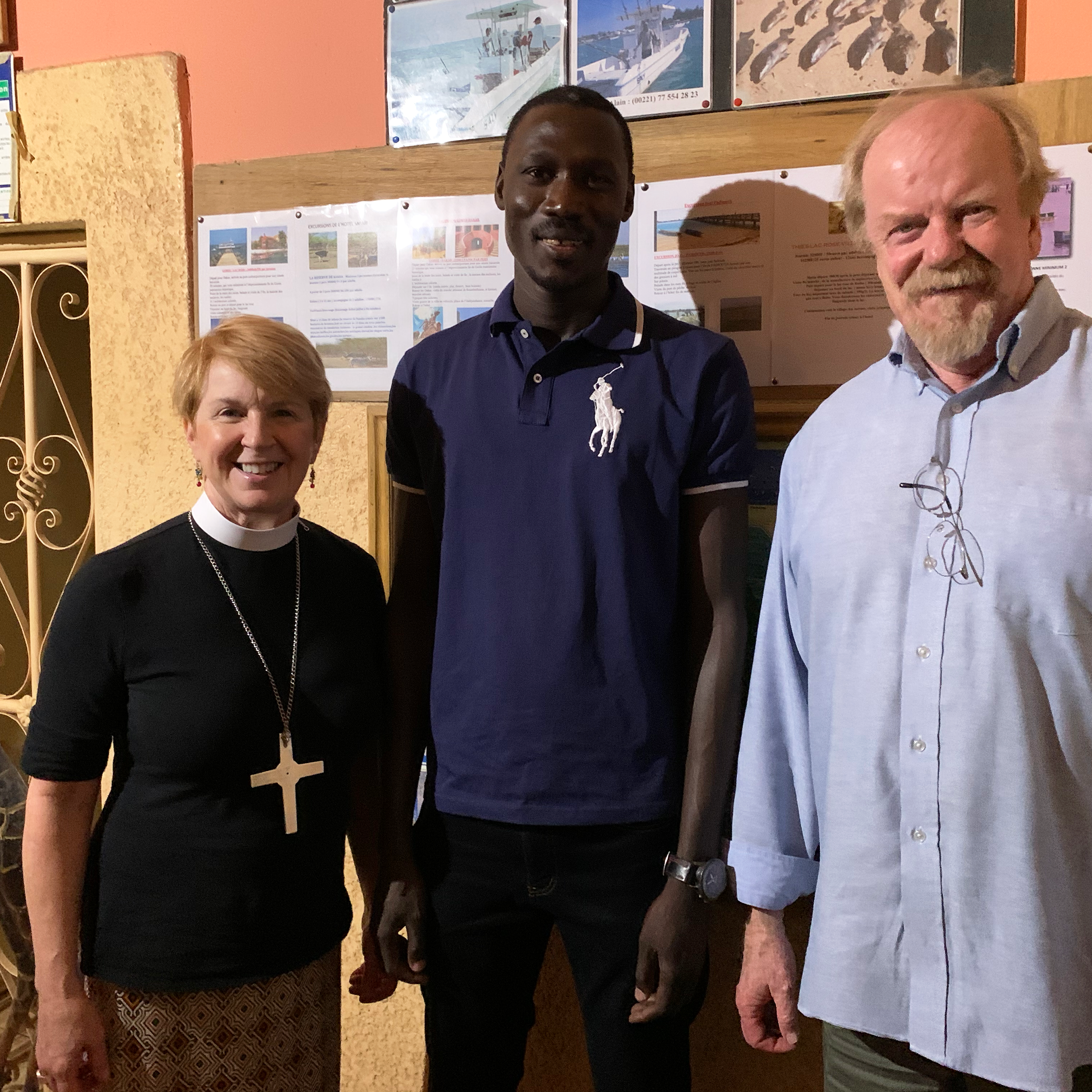  Bishop Hutterer, English teacher Joseph, and Pastor Alan Field. 