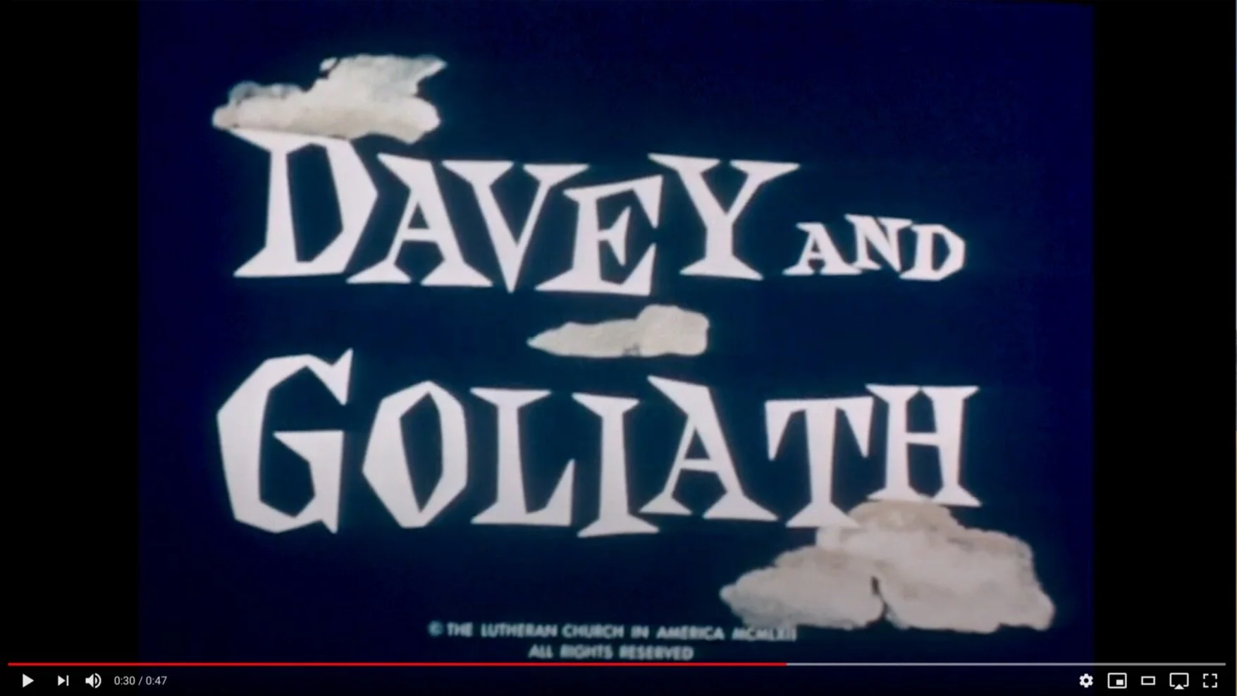 Davey and Goliath show open