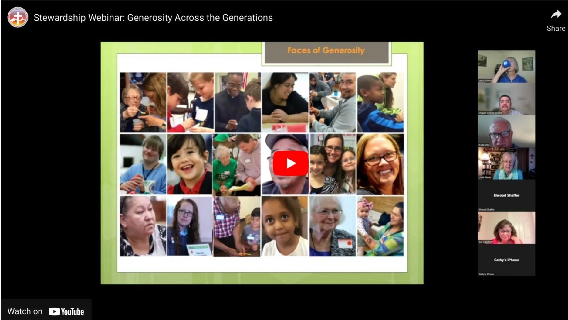 Stewardship resources and video from Generosity Across the Generations
