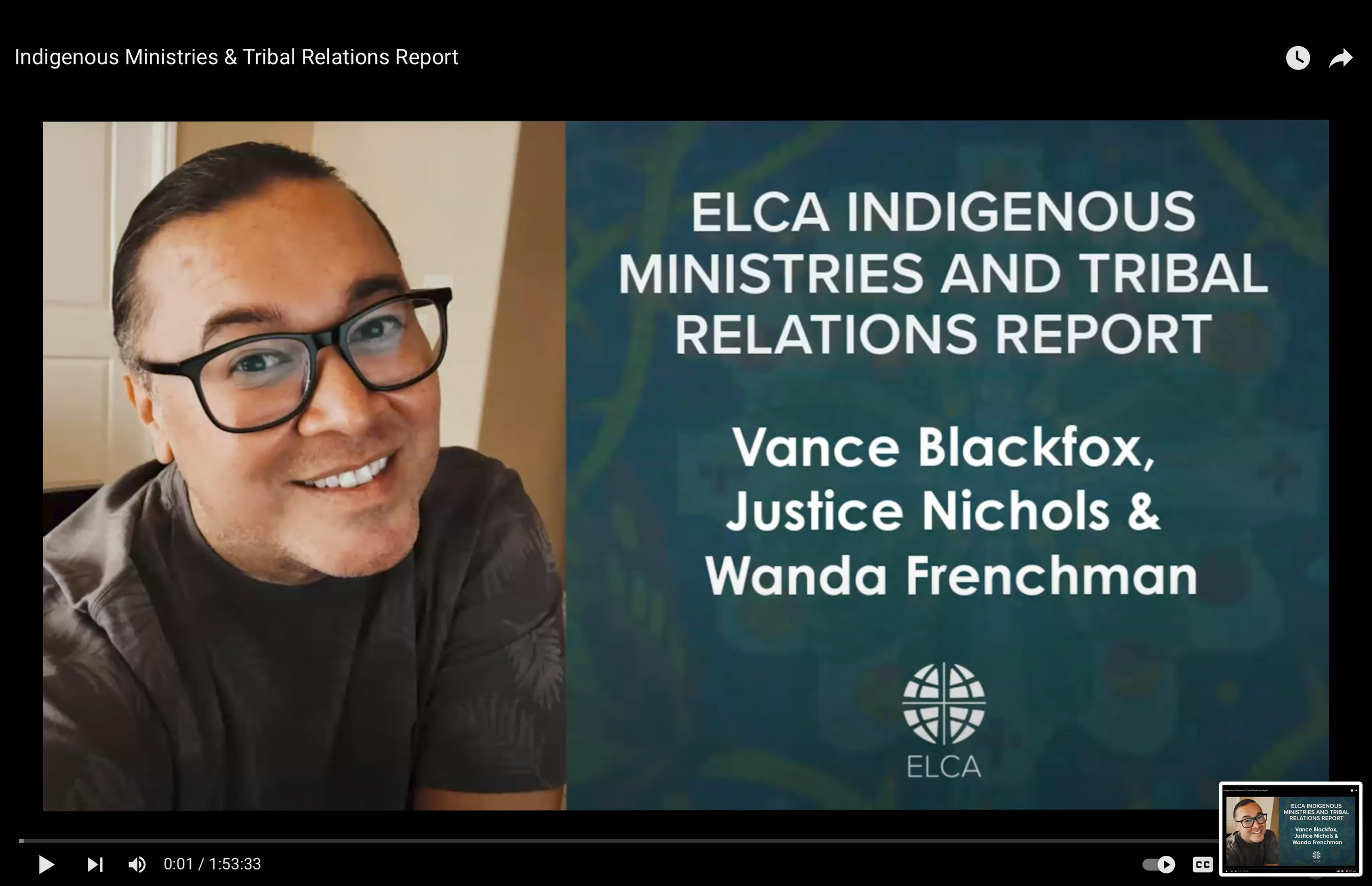 ELCA Indigenous Ministries and Tribal Report