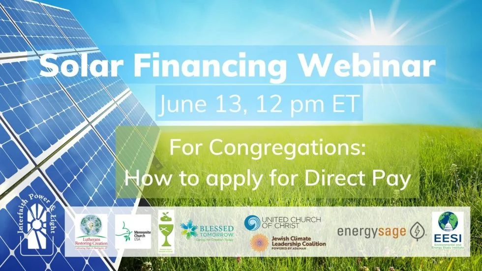 Empower Your Congregation with Solar: Discover Financing Options in IPL’s Webinar