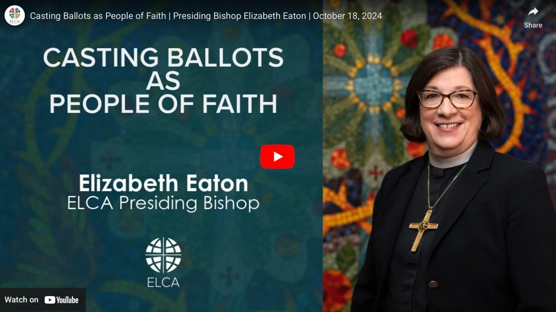 Bishop Eaton: Casting Ballots as People of Faith