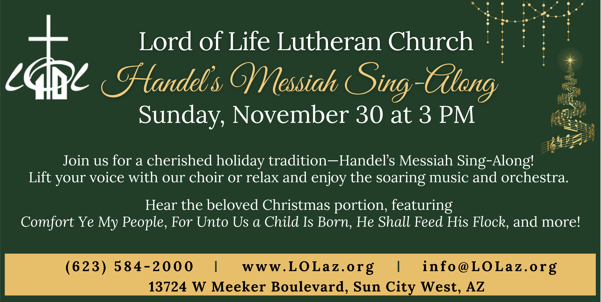 Lift Your Voice in Joy: Messiah Sing-Along at Lord of Life Lutheran in Sun City West