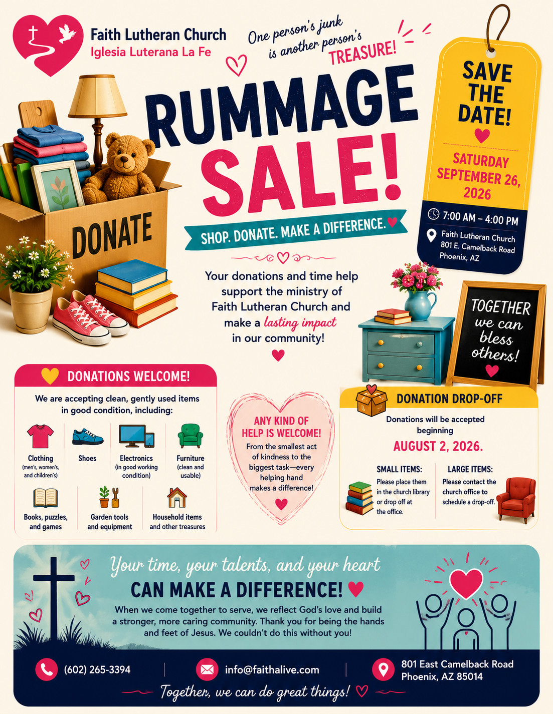 Faith-La Fe’s Annual Rummage Sale Returns September 26 in Phoenix