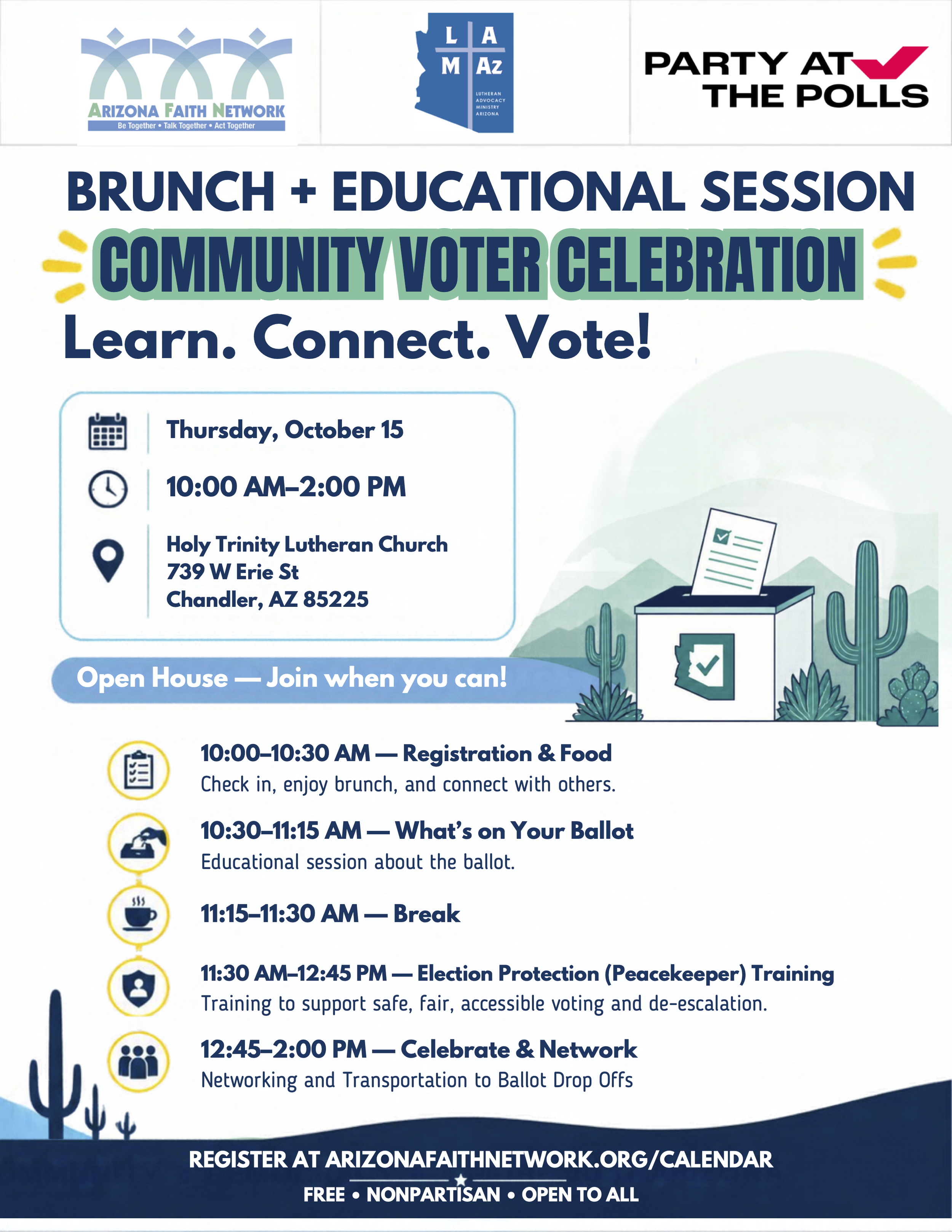 Brunch and Ballots: Gather at Holy Trinity in Chandler October 15