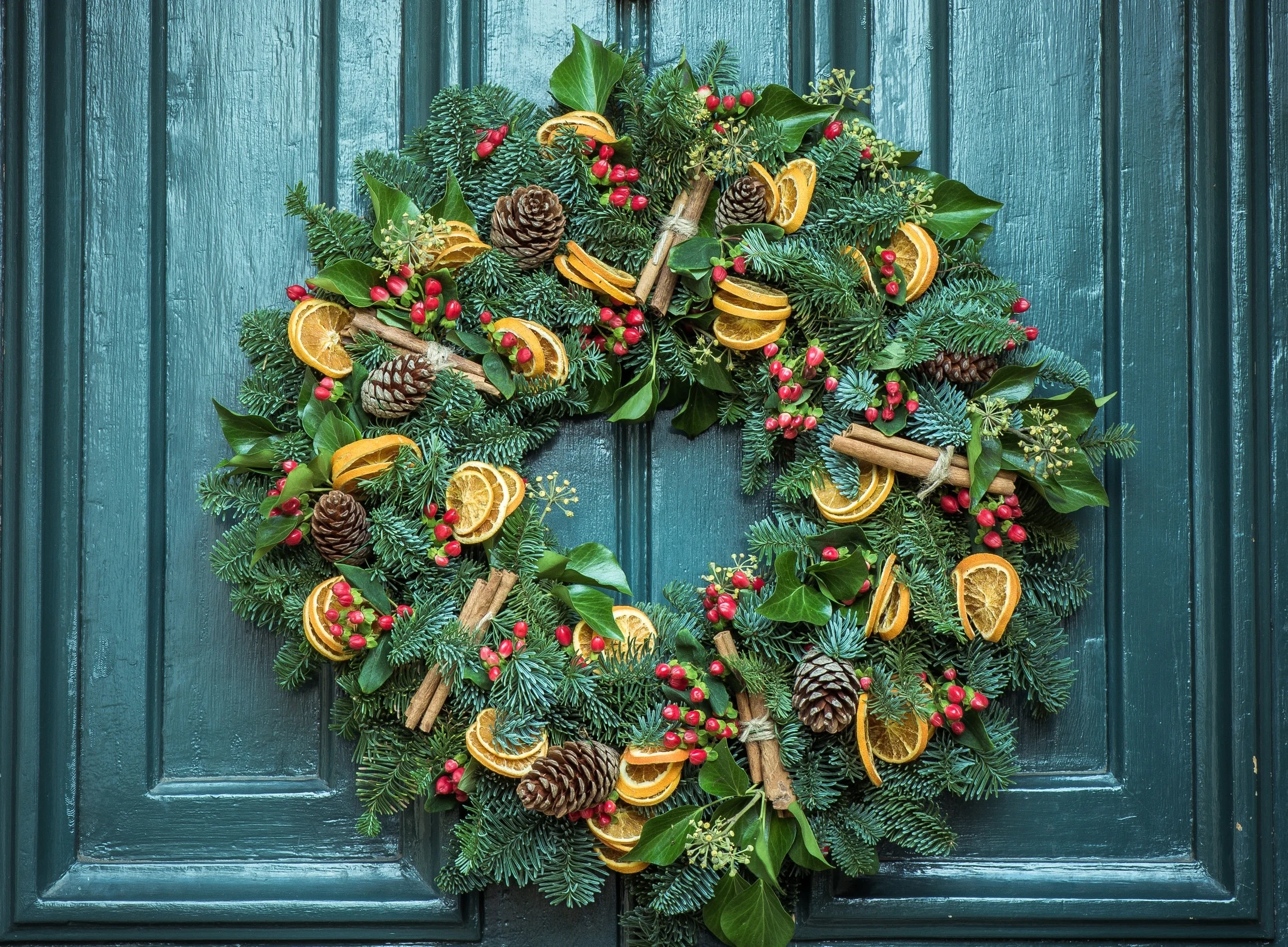 Florist choice of Christmas door wreath