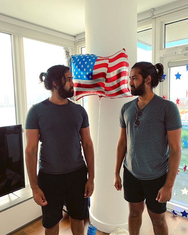 Move to Brooklyn: ✔️ #whoworeitbetter #manbuns #thetwindians #brooklyn #williamsburg #letfreedomfly