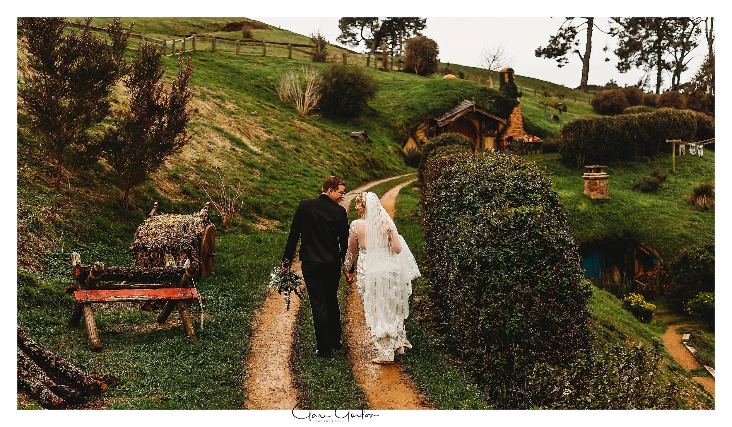 The Wedding of Shley & Josh Hobbiton Movie set Matamata Clare