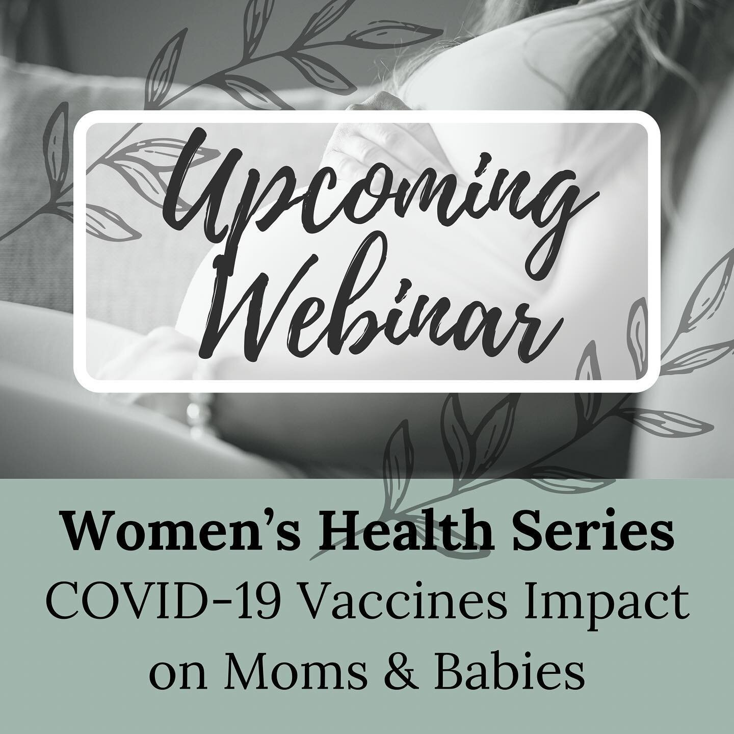 🌿Join us on May 25th at 7PM (MST) via zoom for a virtual discussion on the COVID-19 vaccines and women&rsquo;s health.⁣
⁣
🌿Hosted by the Calgary Health Foundation as part of their women&rsquo;s health series.⁣
⁣
🌿Your questions surrounding COVID-1