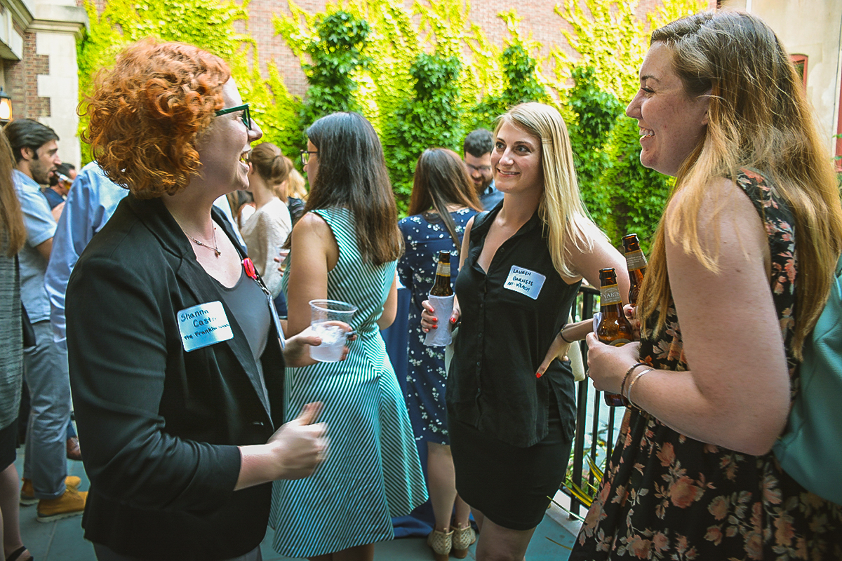 Attendees chat and mingle at last year’s Annual Meeting and Celebration.