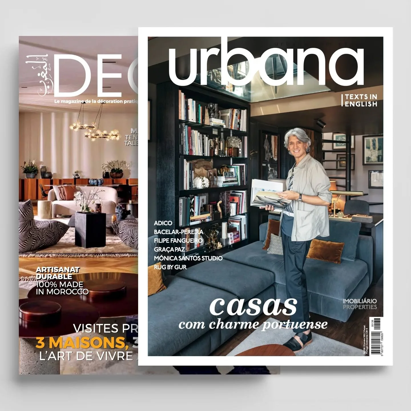 Dois olhares, um mesmo prop&oacute;sito &mdash; celebrar o design portugu&ecirc;s.
Grata &agrave; Revista Urbana @isabelpilar e &agrave; Deco Actuelle, com o apoio da AICEP, por destacarem o meu trabalho e percurso.
💫🇵🇹
.
#monicasantosstudio #Desi
