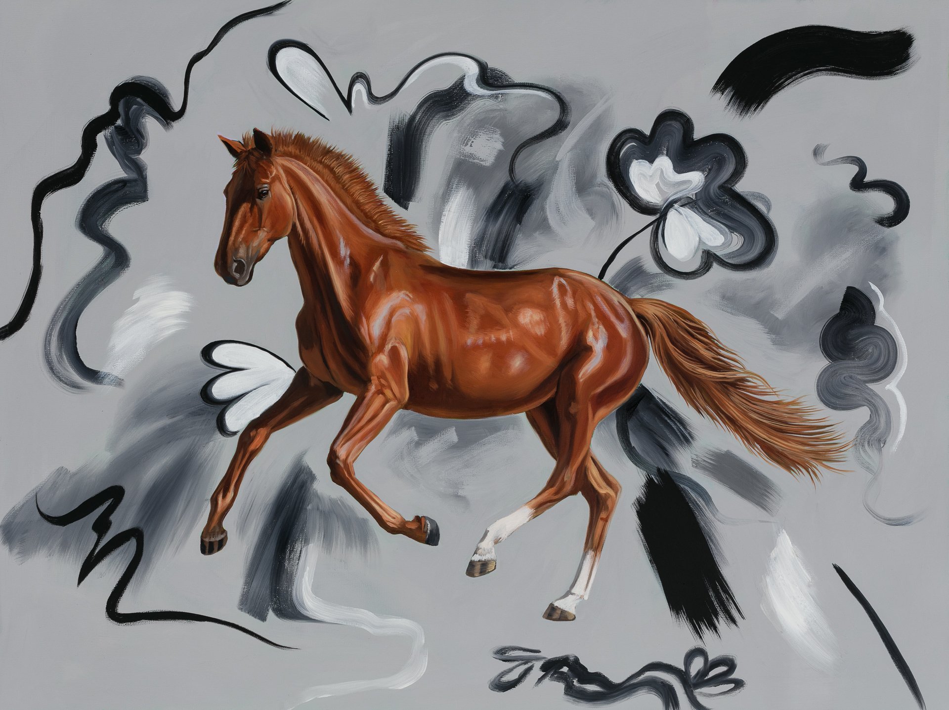 Horse Galloping Through a Literati World