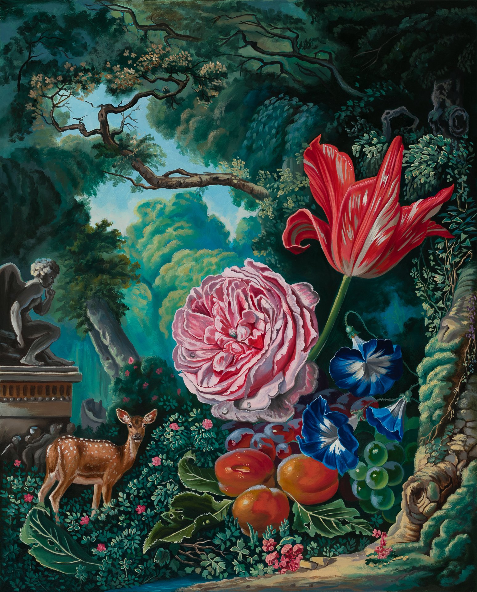 Rococo Still Life 16x20 in Oil on Aluminum Panel by Robin Hextrum $1200.jpg