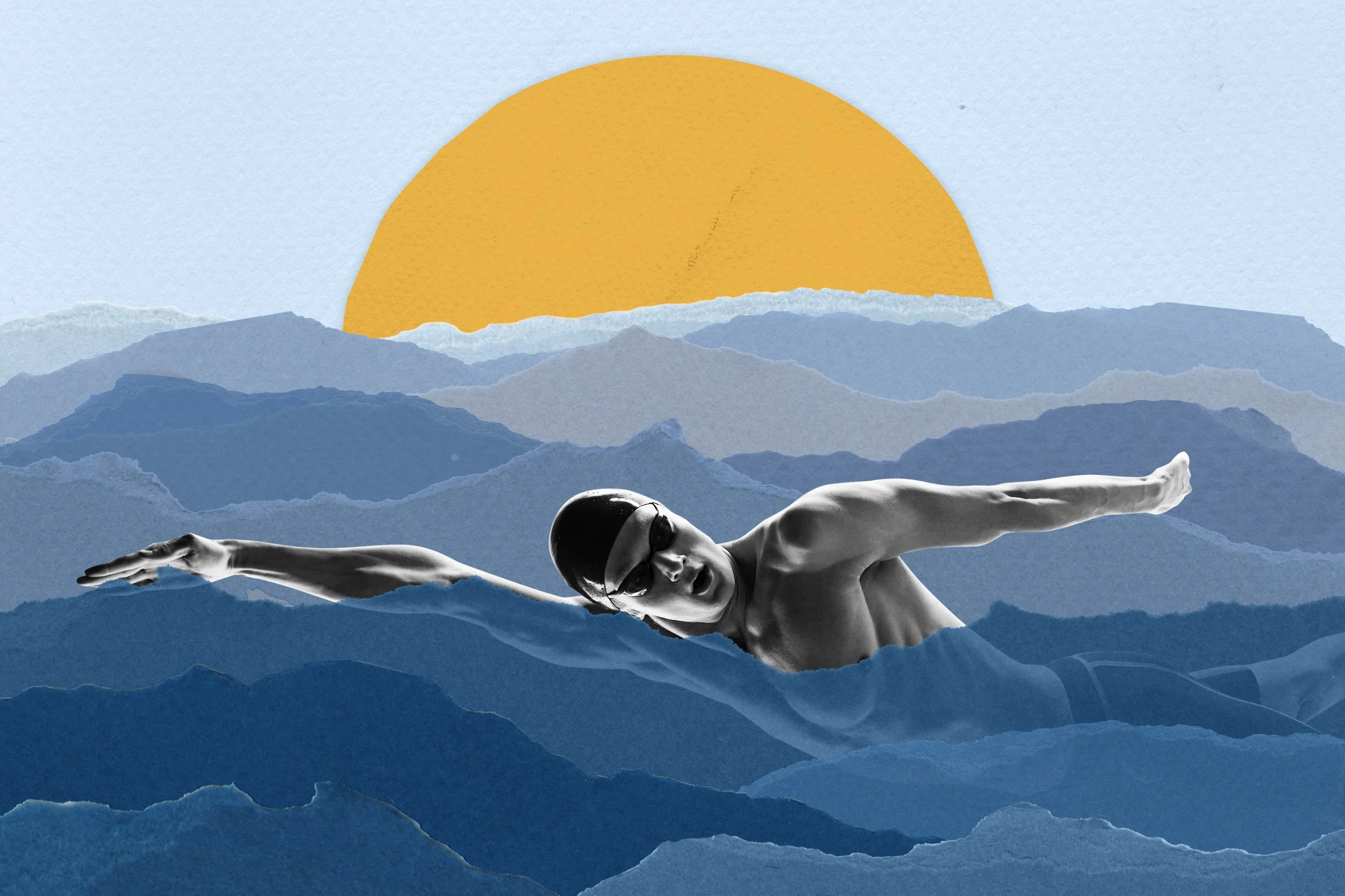 Headline: Open-ocean swimming has many health benefits — and some risks