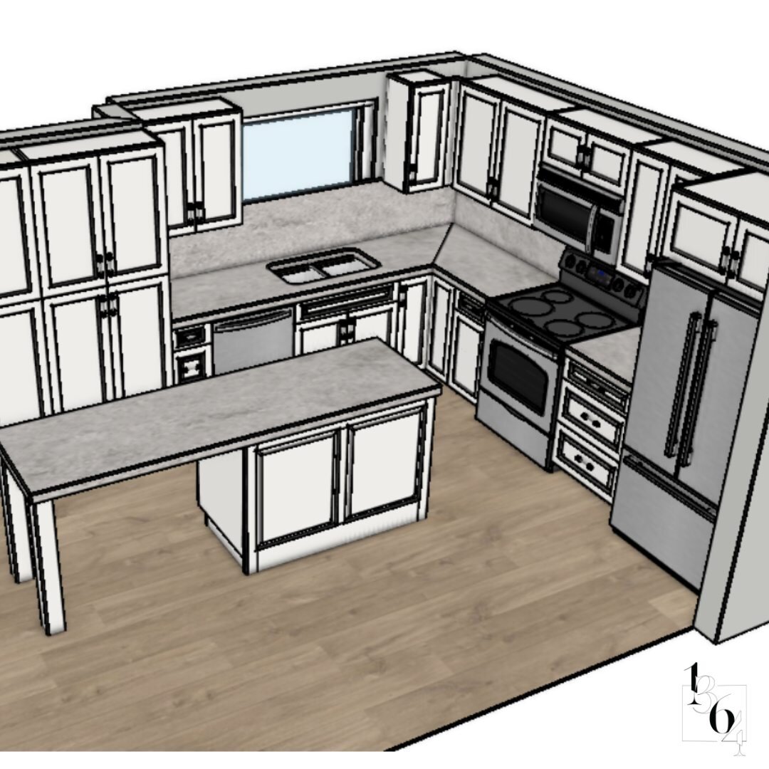 👉You don't hire a home renovation team to make your home look pretty! A GOOD contractor will ensure it looks great AND is functional. 

Check out this sketch of a client's new kitchen in Delta BC. Before we planned their new cabinets we worked with 
