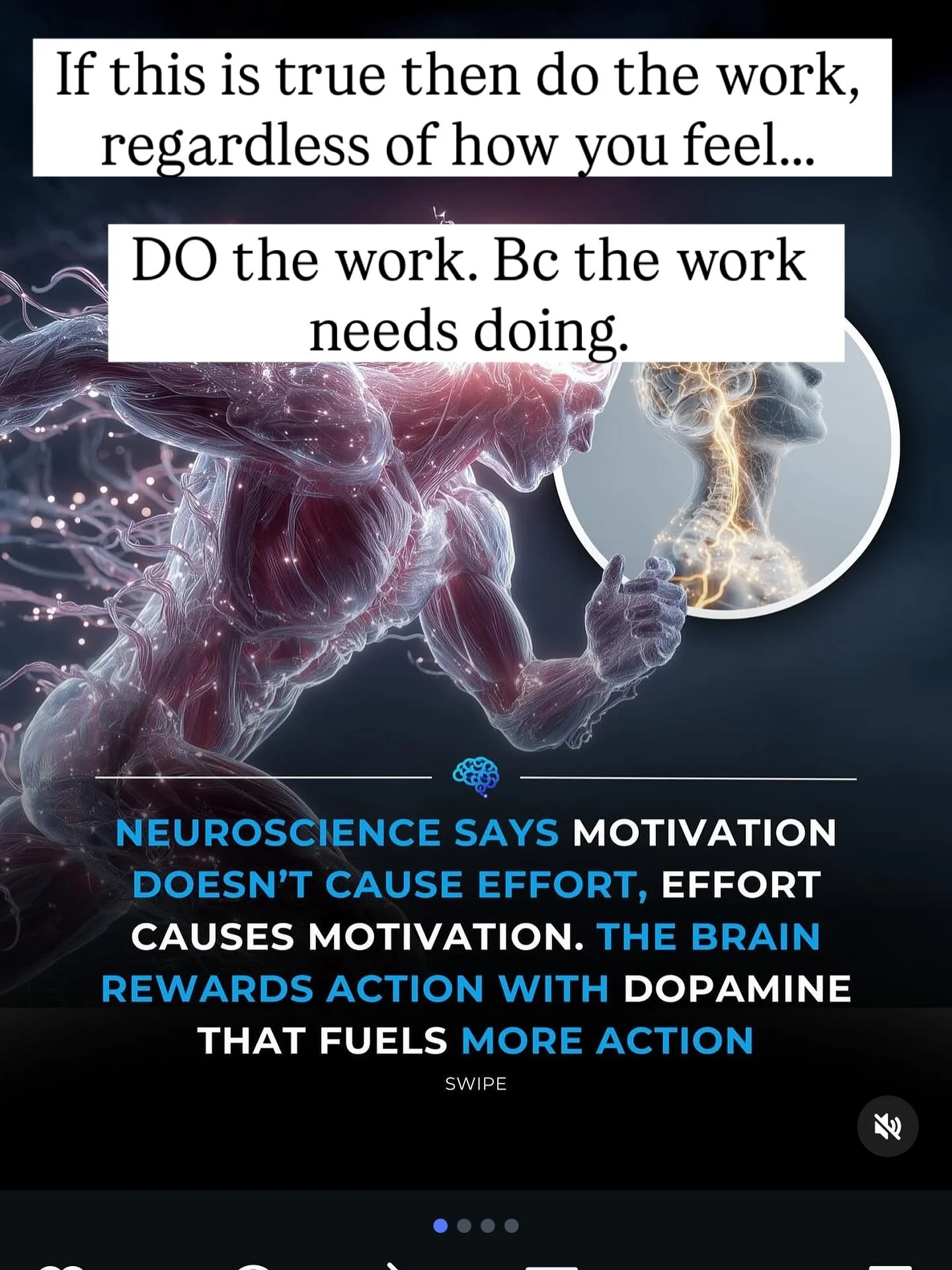 The hardest part is starting. Just start. Don&rsquo;t put big expectations on the whole day, just getting going. 

Do the work because the work needs doing.

#3e #energy #effort #excellence