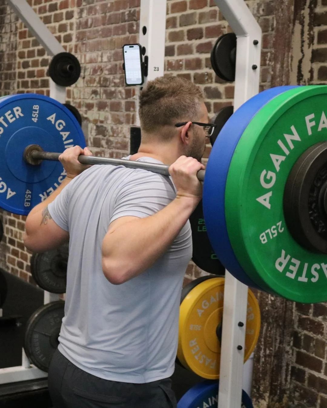 Building strength one rep at a time.

#TripleEHealth #SquatRack #StrengthTraining #FitnessGoals #GymLife