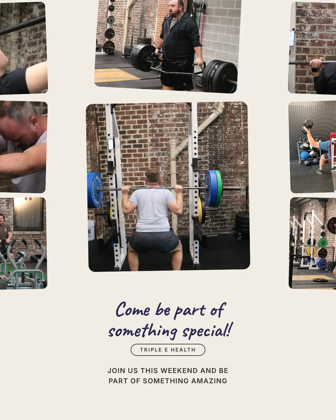 Coaching over guesswork, every time.

Real plans. Real support. Real results. 

#TripleEHealth #PersonalizedFitness