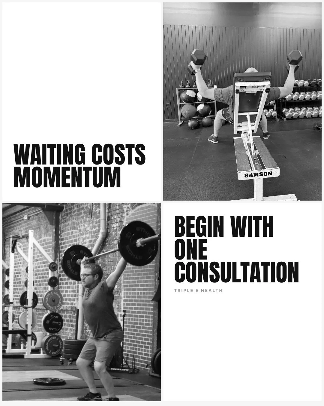 You don't need to feel ready to start.

Most clients walk into their first consultation unsure, and that's fine.

A personalized plan meets you exactly where you are, not where you think you should be.

Momentum builds the moment you begin. 💪