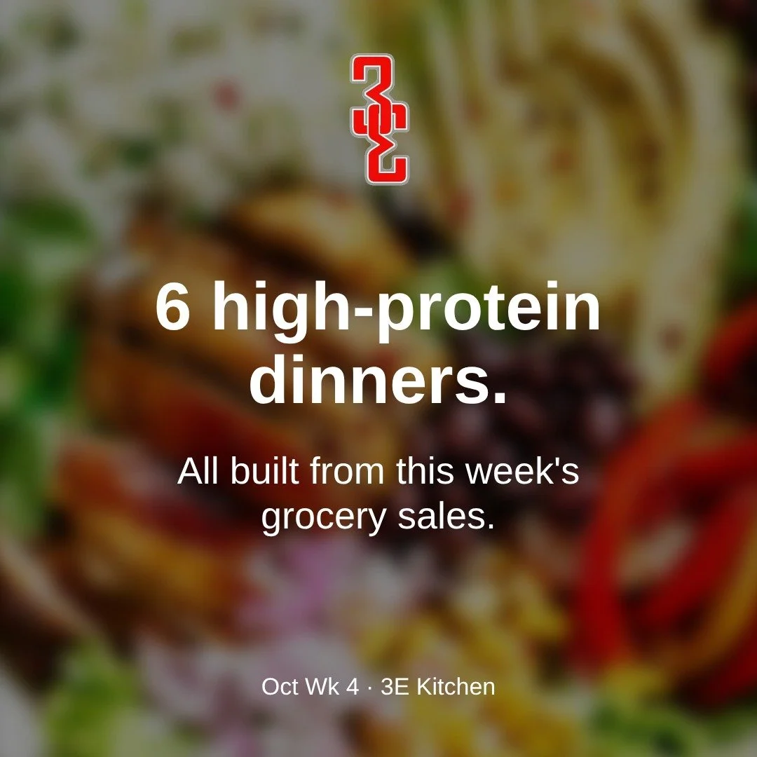 6 high-protein dinners, all built from this week&rsquo;s sales at Fareway, Hy-Vee, ALDI and Jewel-Osco 🛒

Chicken breast is $1.99/lb at Fareway, ALDI and Jewel. ALDI has the ground beef chub at $2.99/lb and top round roast at $7.99/lb. Jewel has chu