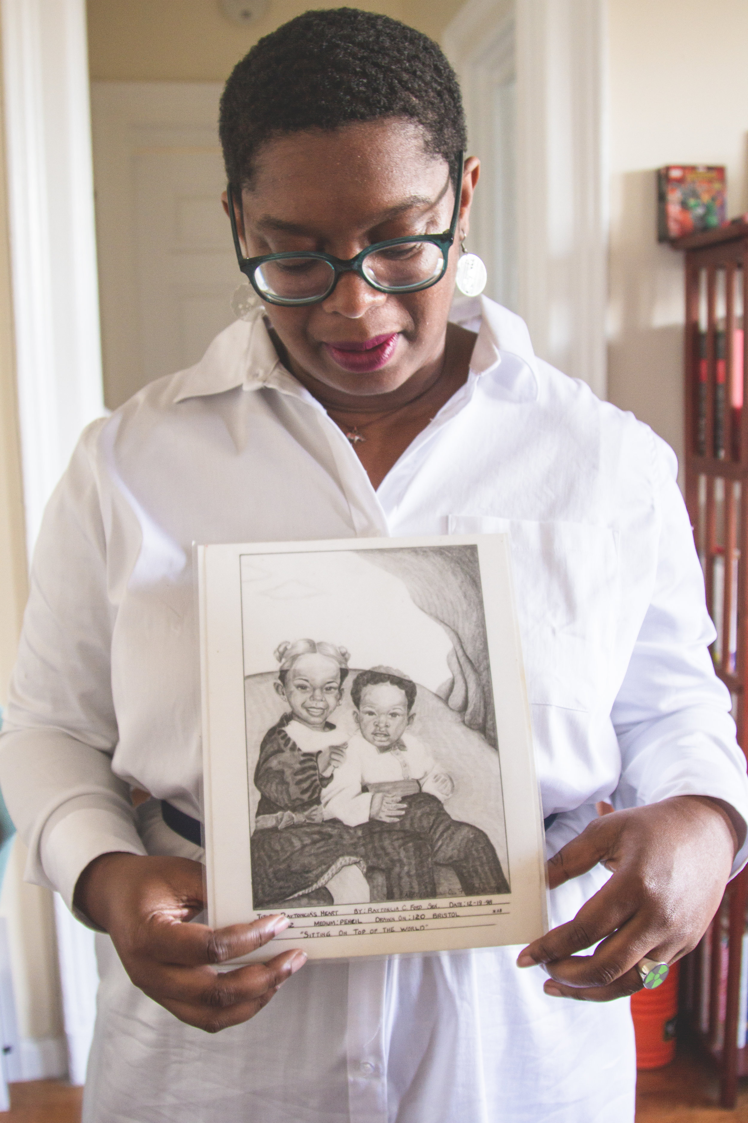 “My dad drew this picture of me and my brother when he was in prison in 1999 when I was 12 years old andon the back is a letter he wrote us.” – Ashley C. Ford