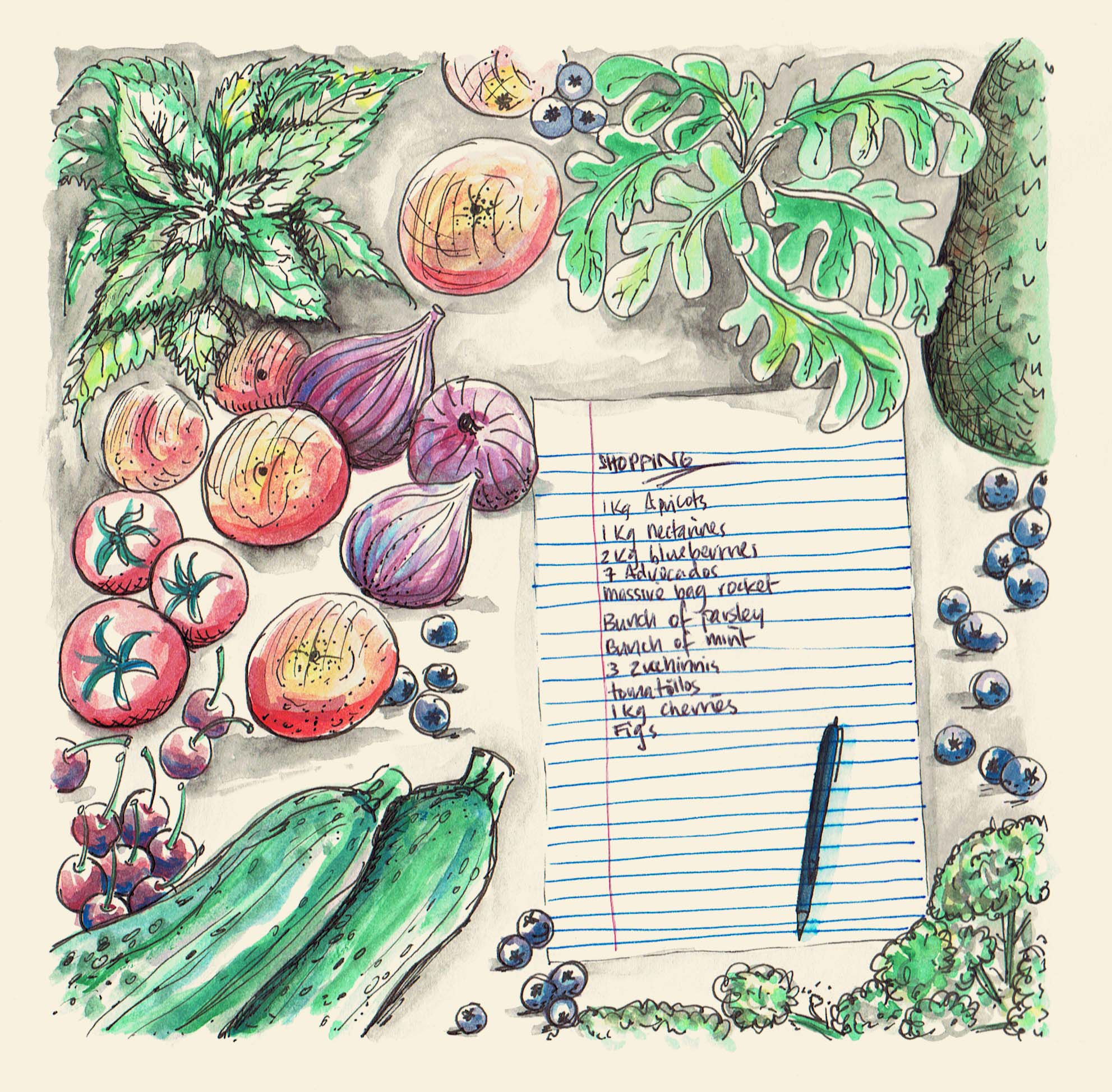 Julia deVille's shopping list by Tina van den Broek