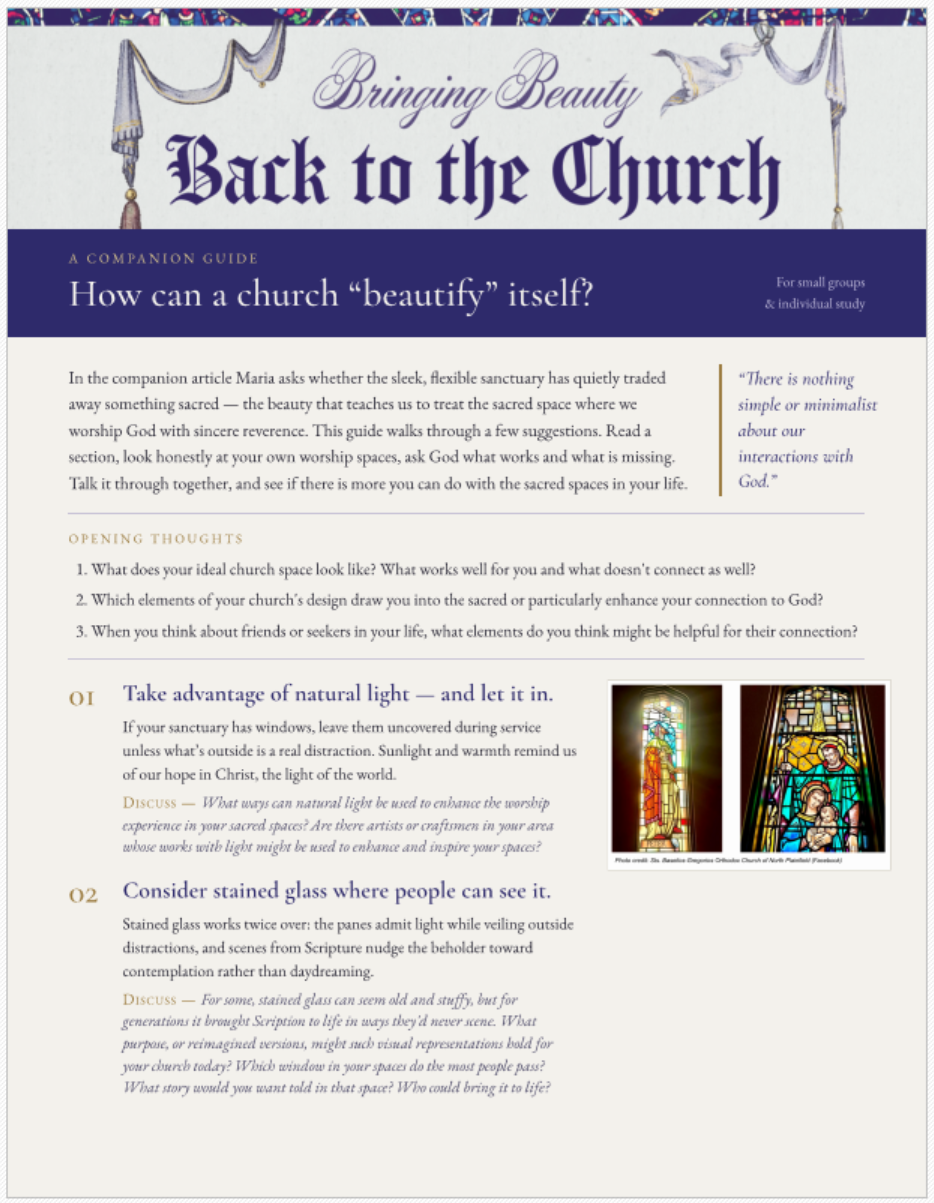Bringing Beauty - A Guide for Inspiring Awe & Spiritual Connection in Your Church Spaces