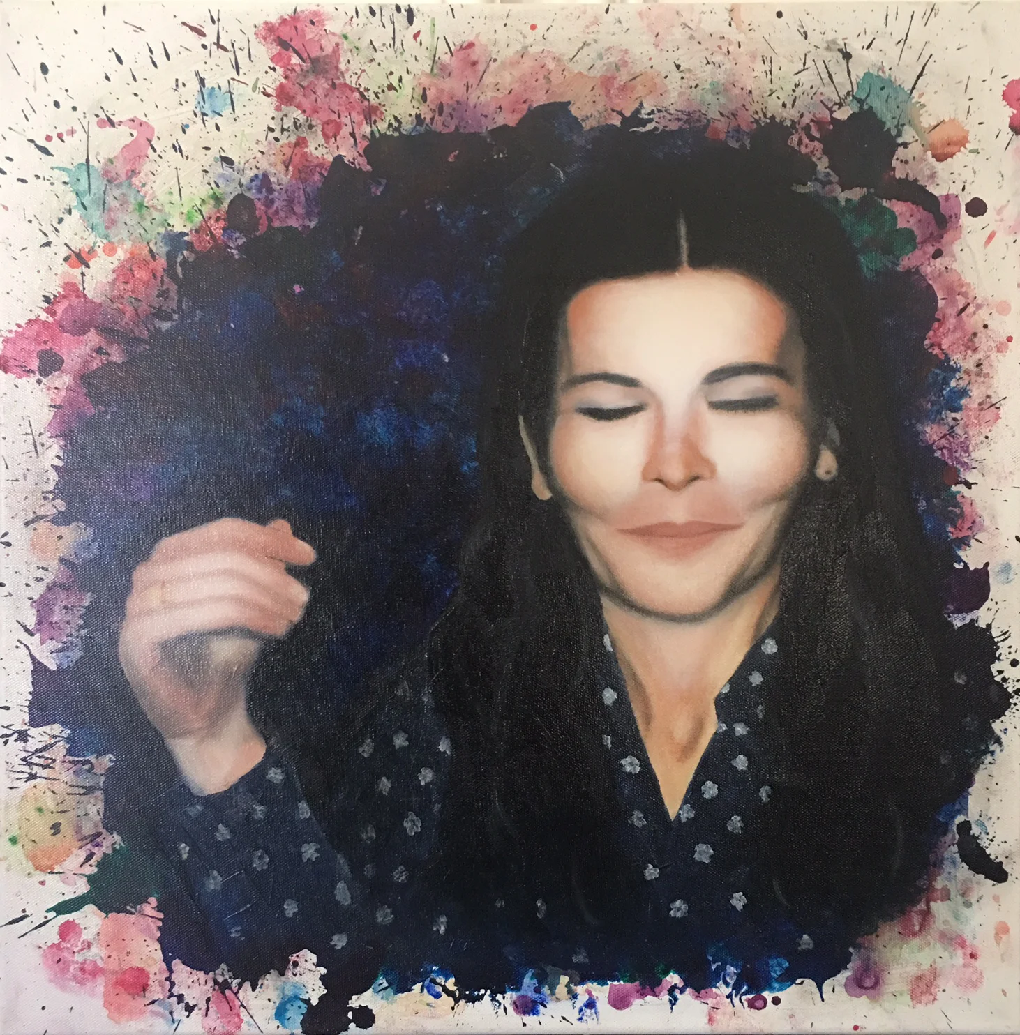 2017 Acrylic and Oil on Canvas  20 x 20  