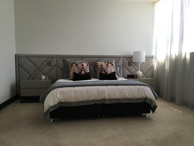 Custom made studded bedhead