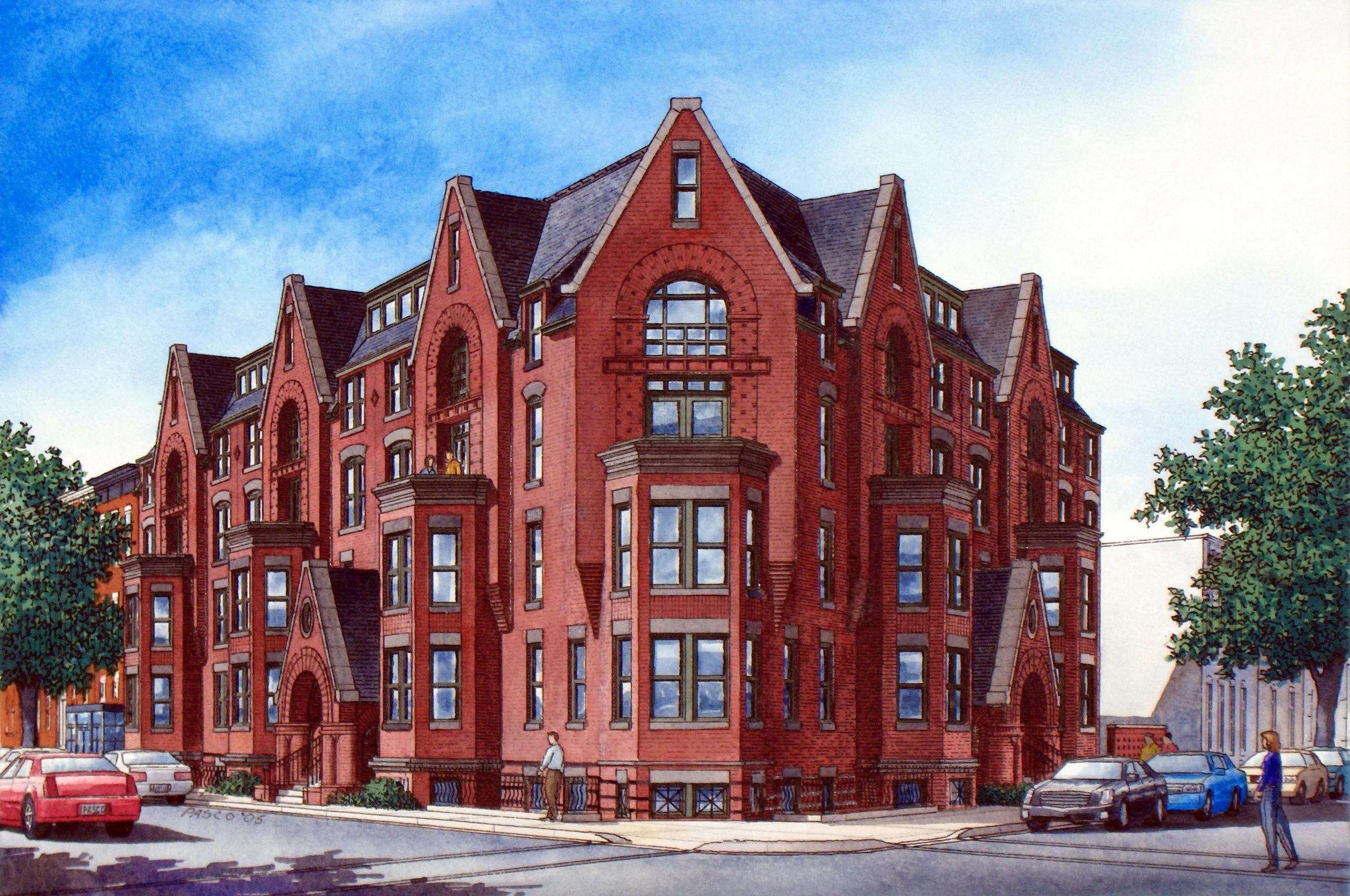 Preconstruction rendering of Butterfield House.