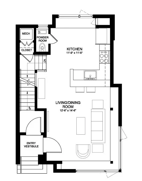 Living level floor plan